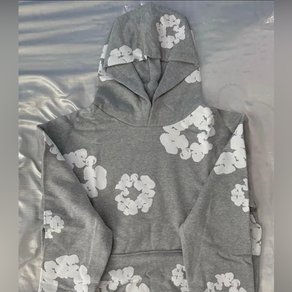 Grey Denim Tears Hoodie Size Large
